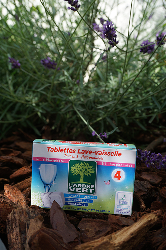 Tablette vaisselle lavande pour kit d'entretien