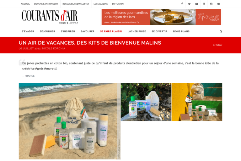 Kits un Air de Vacances dans Courants d'Air